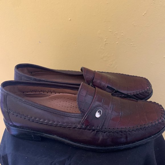 Florsheim Brown Crocodile Slip Ons Slightly Used main image 6